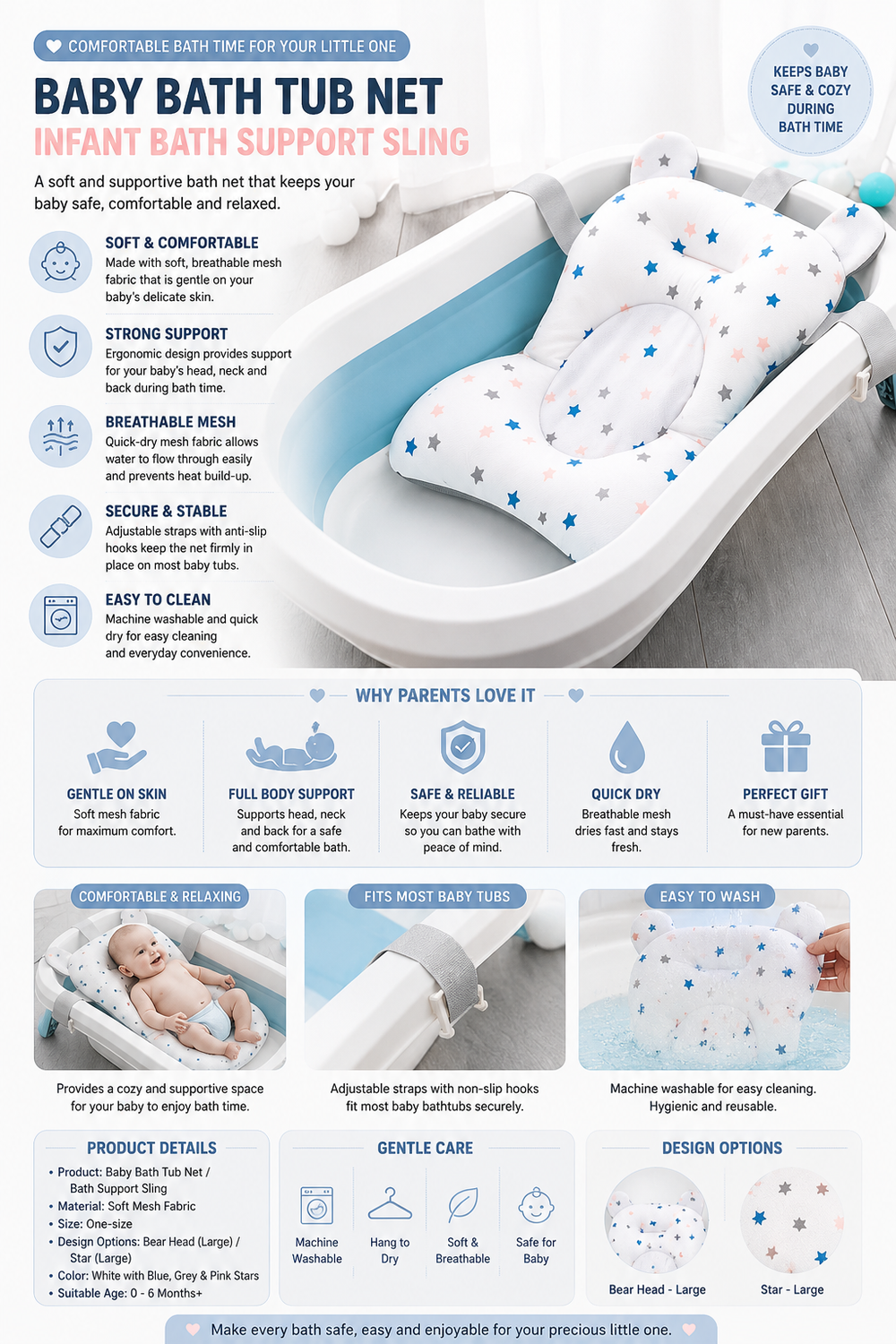 Baby Bath Support Sling