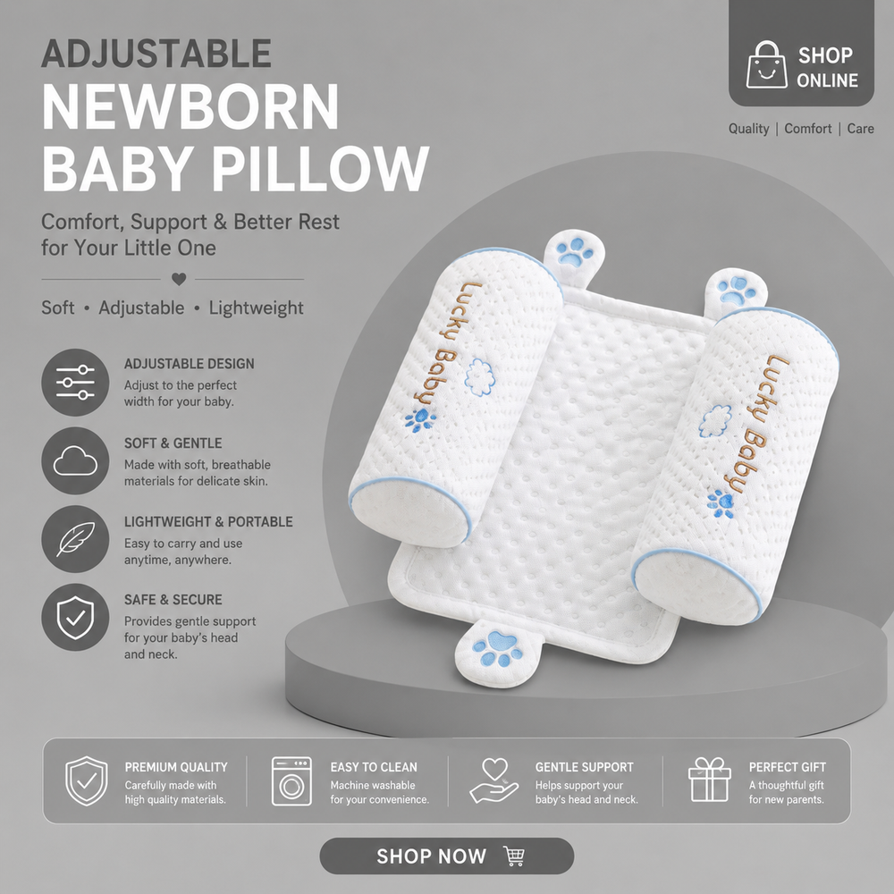 Adjustable Newborn Baby Pillow