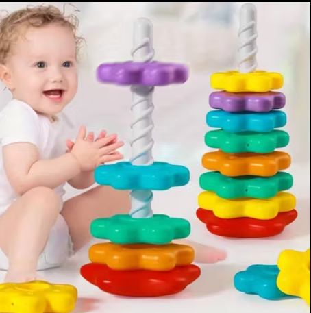Baby Rainbow Rotating Stacking Music Collar